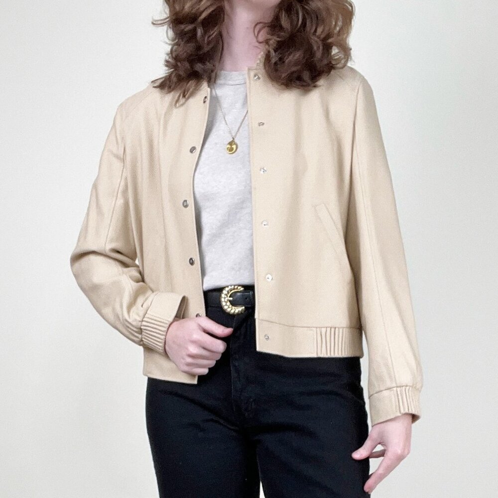 Vintage Jean Paul Gaultier 90s Y2K Bomber Jacket Light Coat Sporty Quiet Luxury